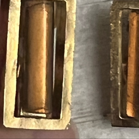 Givenchy Gold Tone Vintage Clip On Chunky Runway Earrings 1980s - Picture 6 of 12